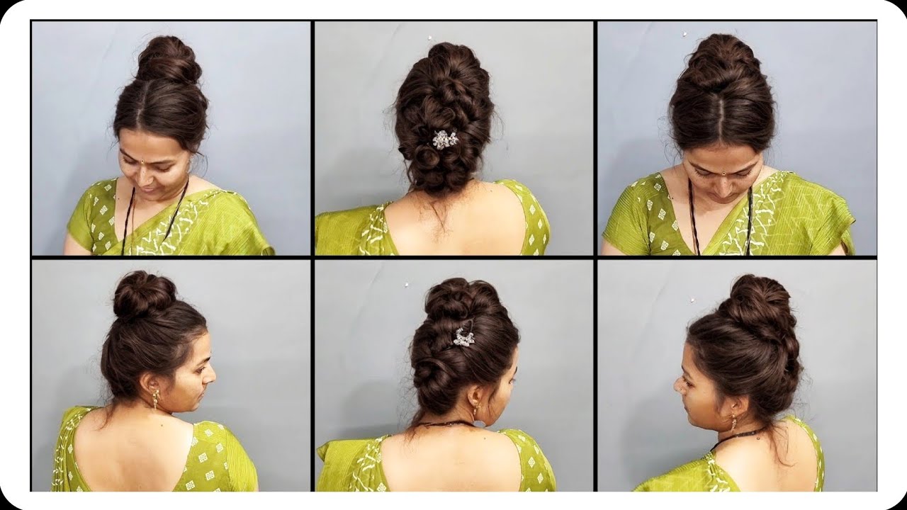 My Favourite 7 Home Hair Bun For Sarees And Kurti Best Hair Bun Messy Bun Hairstyles ❤️