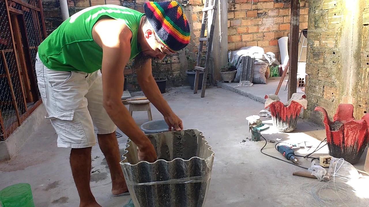 VASO DE CIMENTO E TELHA BRASILIT