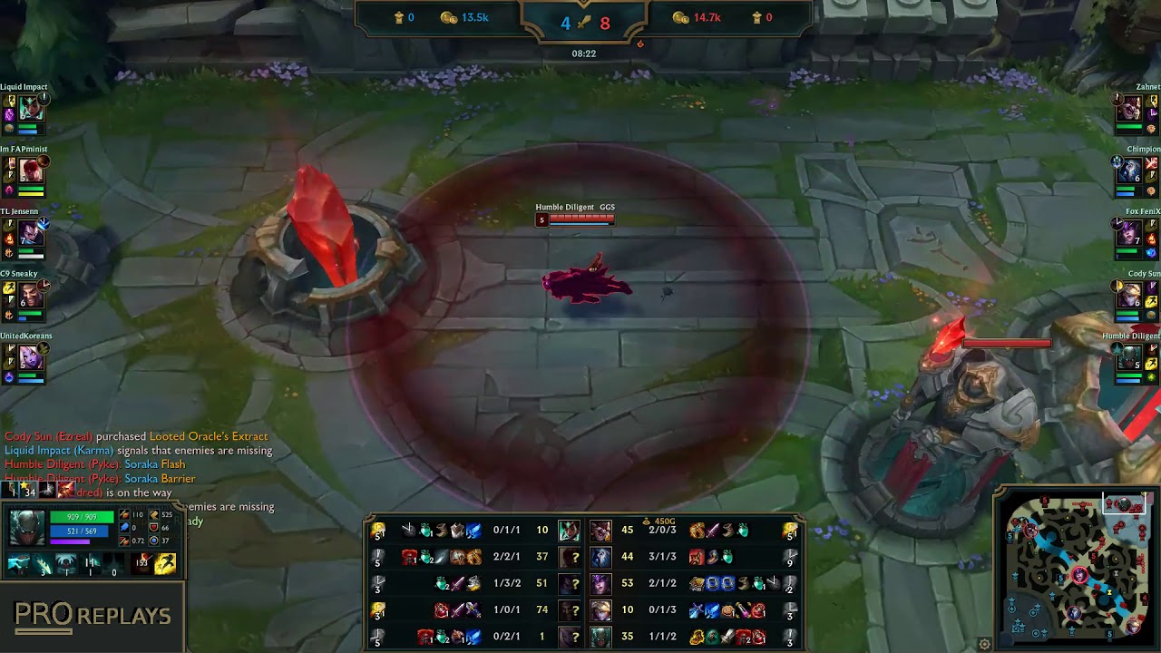 Olleh (PYKE) vs KARMA - BOTTOM SUPPORT GAMEPLAY - NA Ranked GRANDMASTER