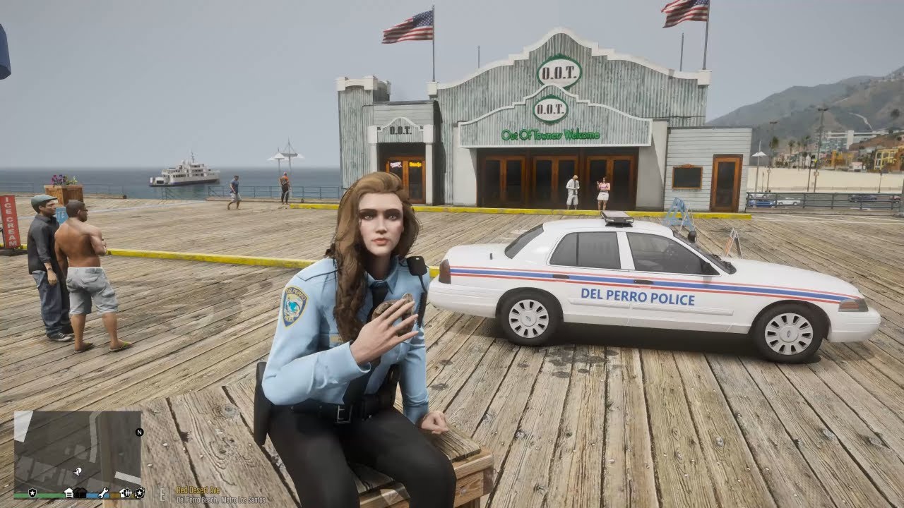 Gta 5 LSPDFR Playing As City Of Del Perro Female Officer - CVPI Beach Area Patrol