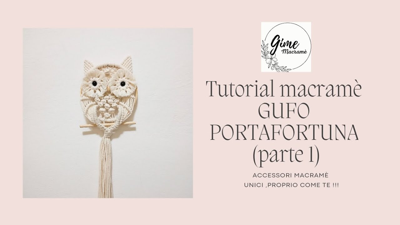 GUFO MACRAME PORTAFORTUNA