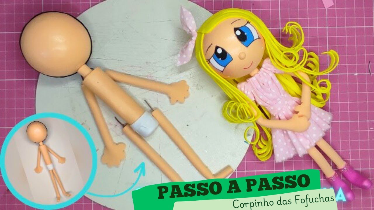 #diy COMO FAZER CORPINHO DE BONECA FOFUCHA