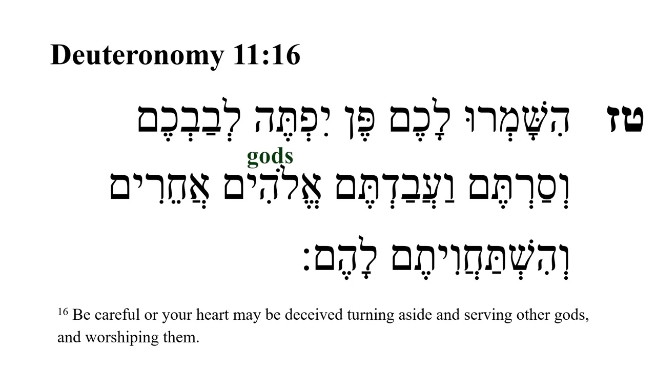 Deuteronomy 11 -- Hebrew Bible Speaker with English Captions