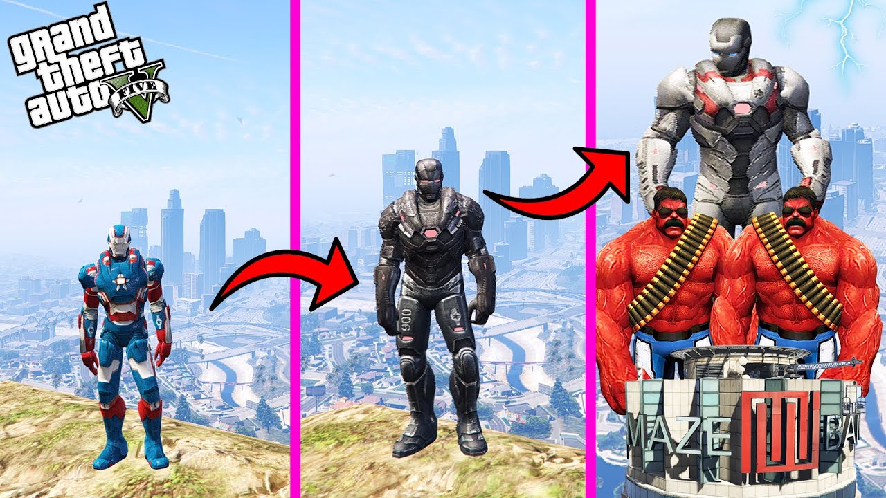 UPGRADING WAR MACHINE INTO GOD IRON HULK KILLER WAR MACHINE in GTA 5 !!
