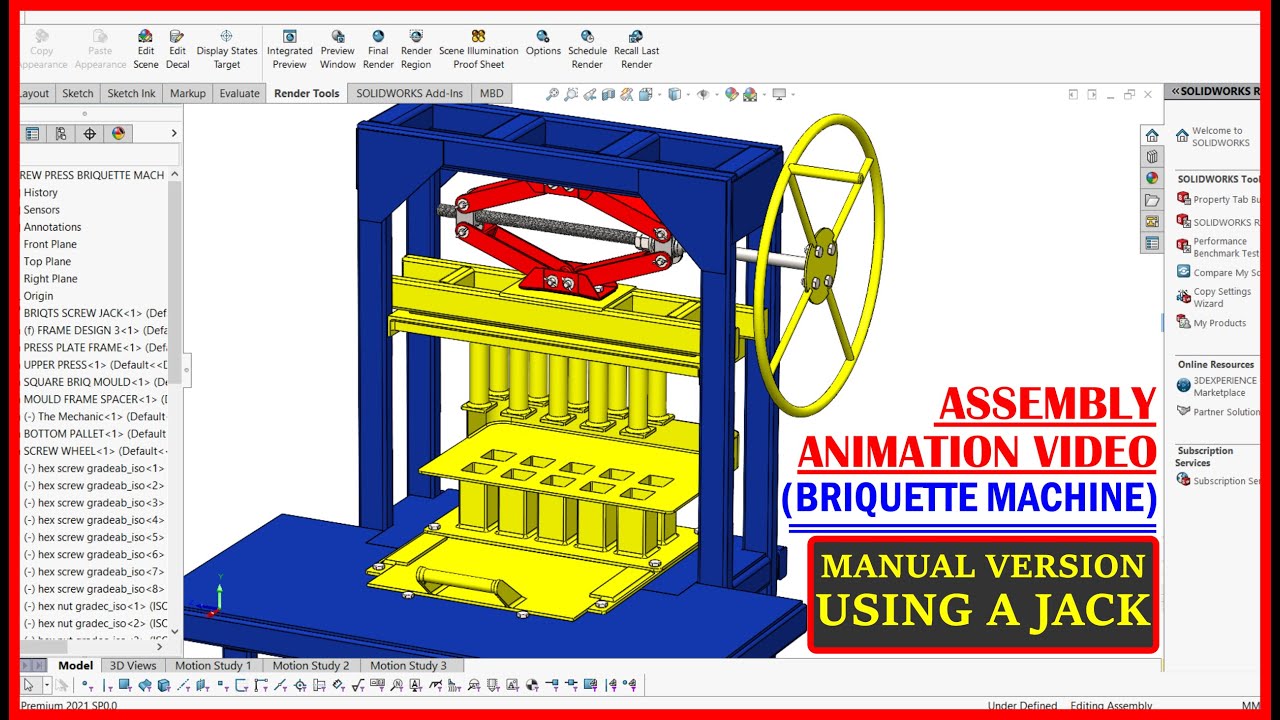 MANUAL BRIQUETTE MACHINE (ASSEMBLY AND EXPLANATION VIDEO)