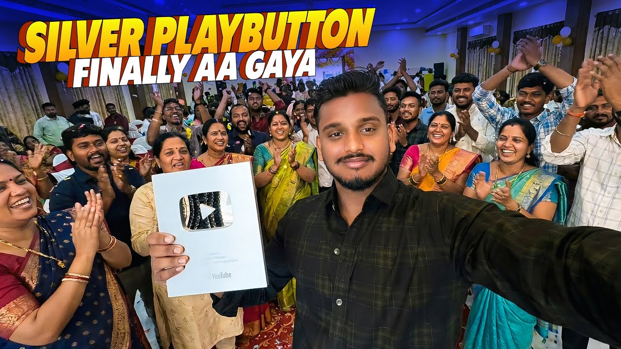 FINALLY SILVER PLAY BUTTON AA GYA 🥹#vlogs  @RRajeshVlogs 