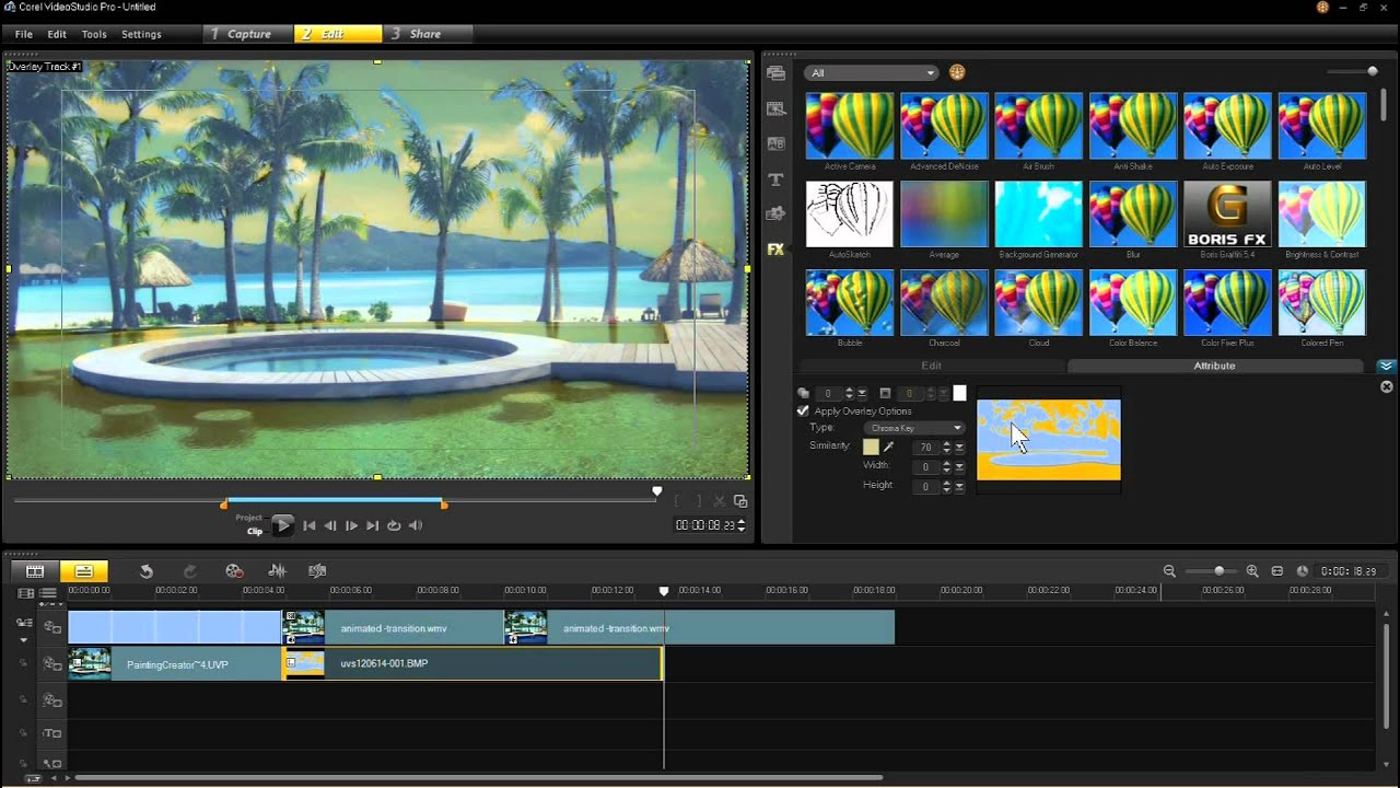 Corel VideoStudio Pro X5 Animated Speciality Masks with Transformational EFFECT Tutorial