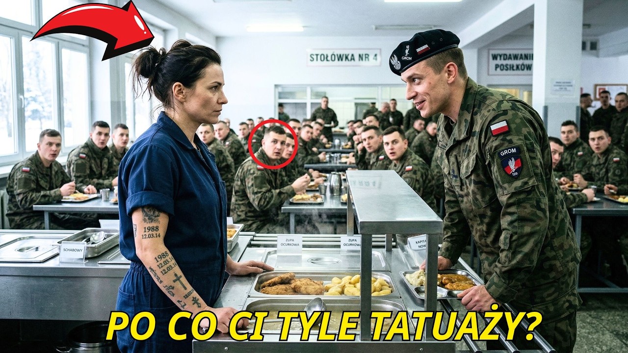 „Po co pani tyle tatuaży” – zapytał porucznik  Chwilę później stołówka zamilkła