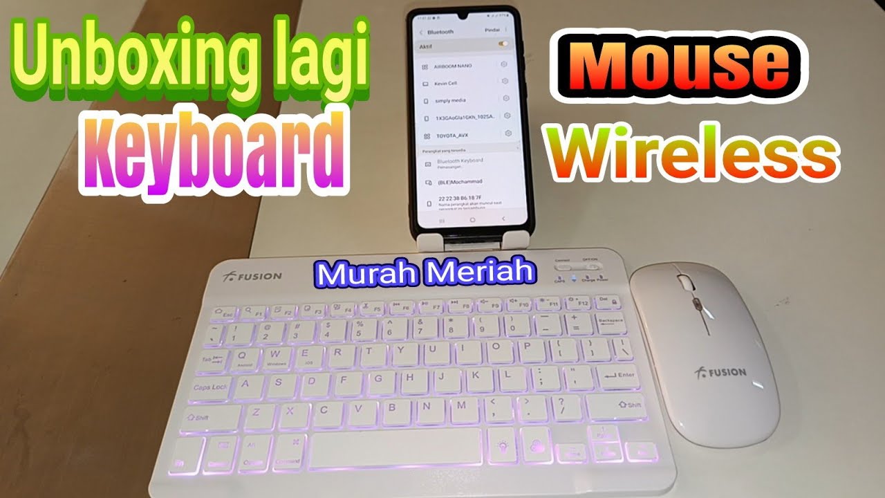 Unboxing Lagi Keyboard dan Mouse wireless murah meruah