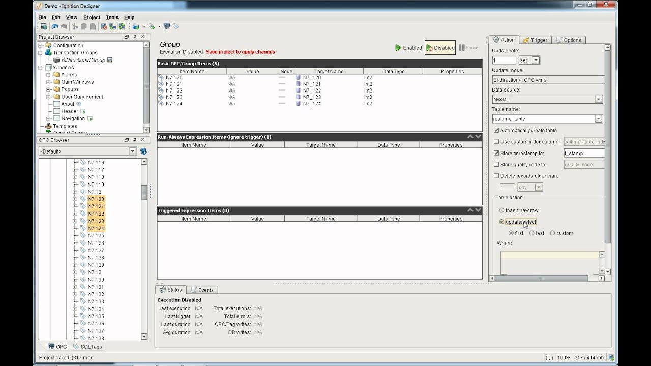 Ignition Designer: Bi Directional Group