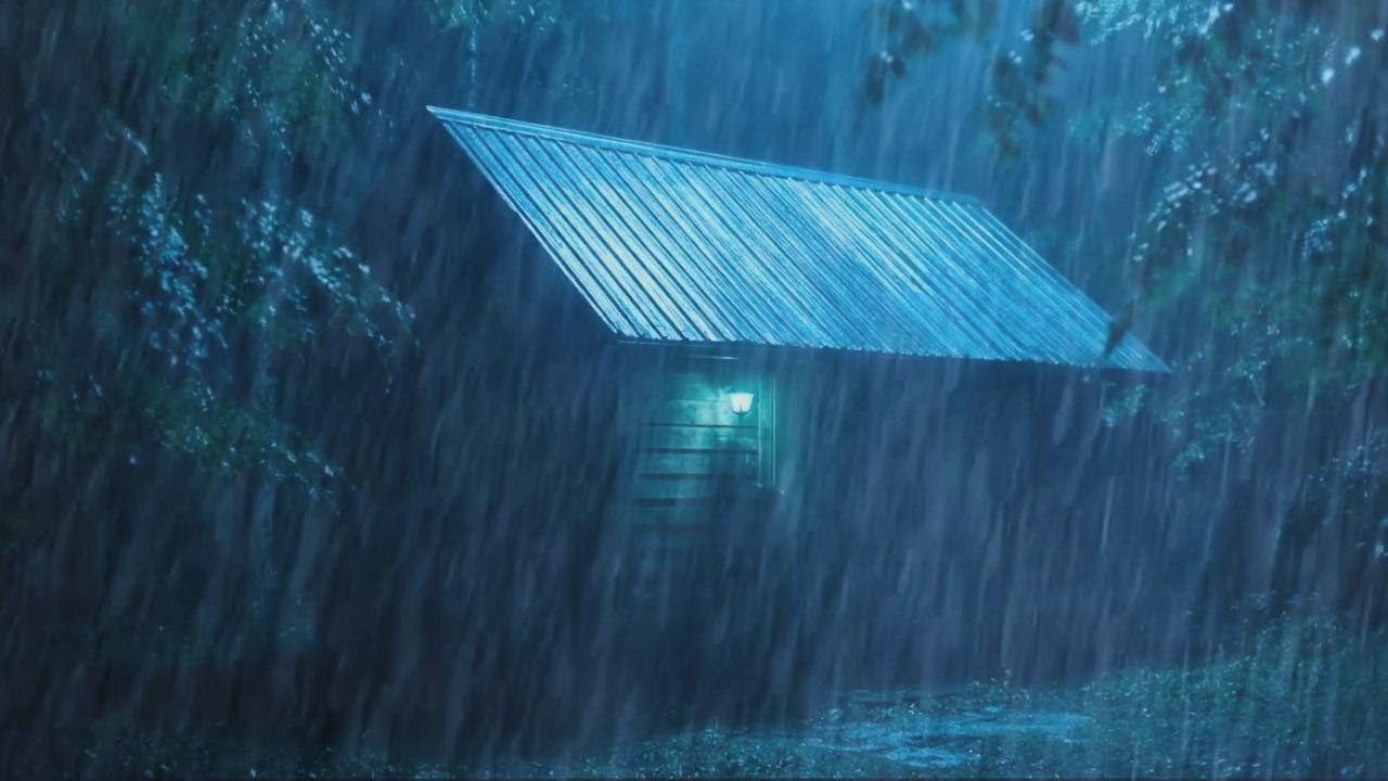 🌙⚡ 🌧️Instant Calm 💧 Heavy Rain & Thunder on Tin Roof 🌧️ Fast Sleep, Stress Relief & Deep Calm 😴