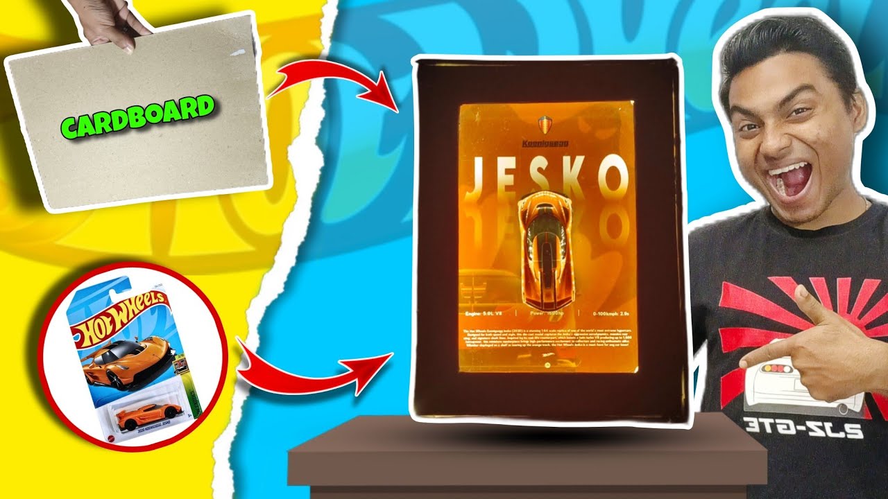 I MADE A GLOWING FRAME FOR MY HOT WHEELS USING CARDBOARD🤯🤯| HOT WHEELS DIORAMA🔥🔥| CARTISTIC