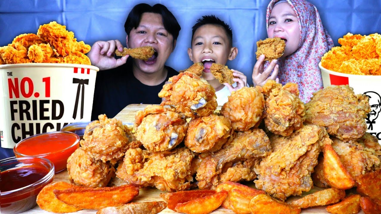 MUKBANG MAKAN AYAM CRISPY BARENG ANAK ISTRI TERCINTA