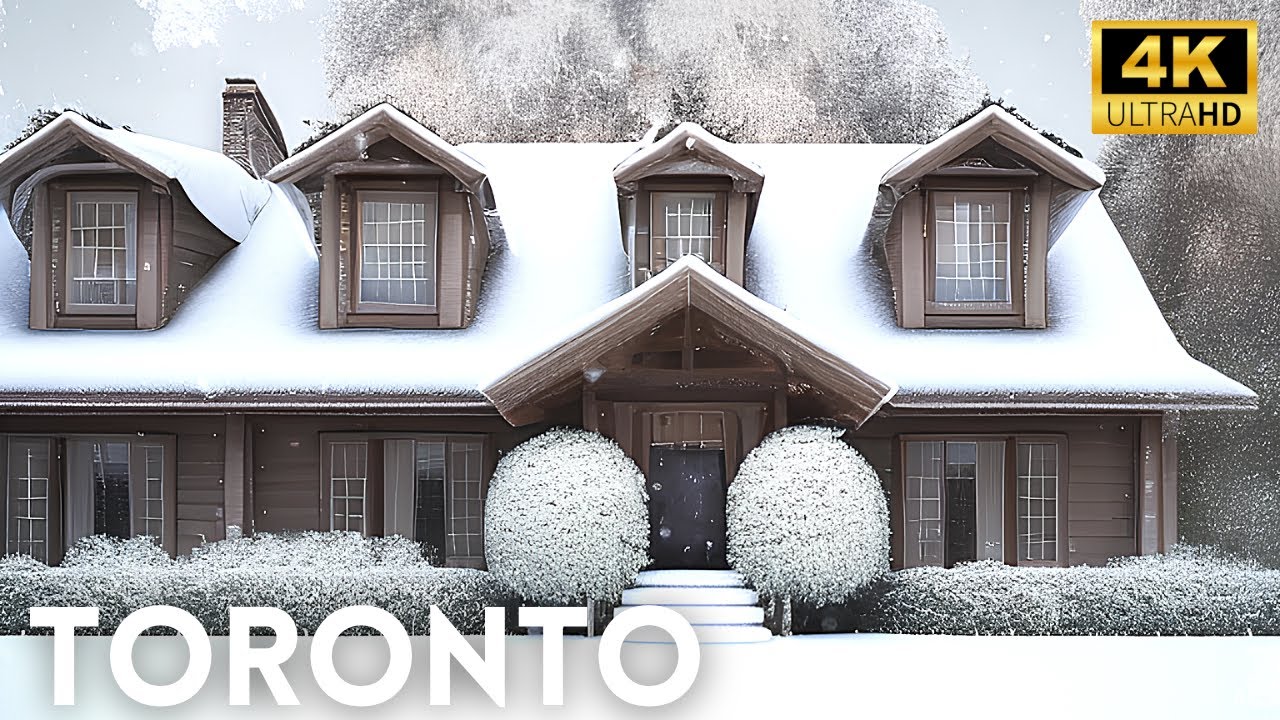 Snow Covered Toronto Suburb - Stunning View!