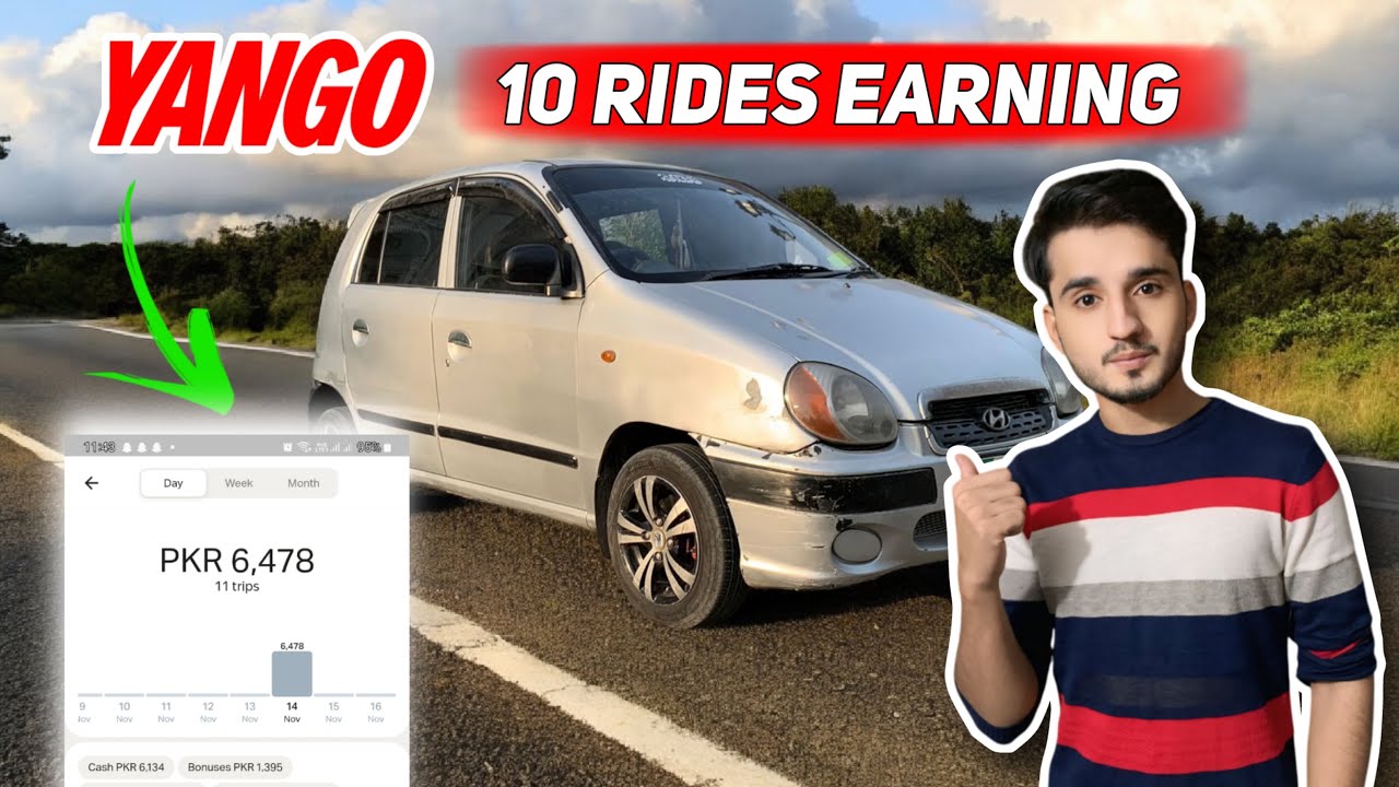 Yango 10 rides goal earning | on santro car | yango earning in lahore