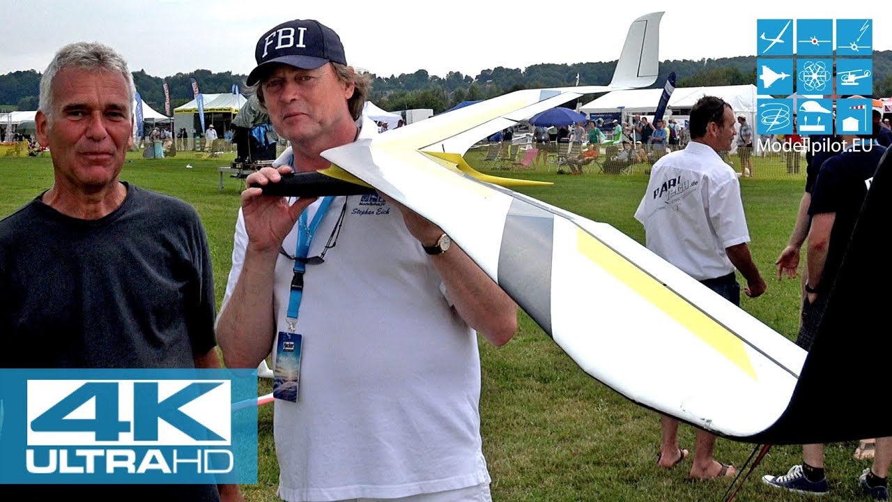 RC PFEIL-NURFLÜGLER 2.9m PARITECH MARTIN KOCH INTERVIEW & FLIGHT 3-AXIS CONTROLLED FLYING WING [4K]