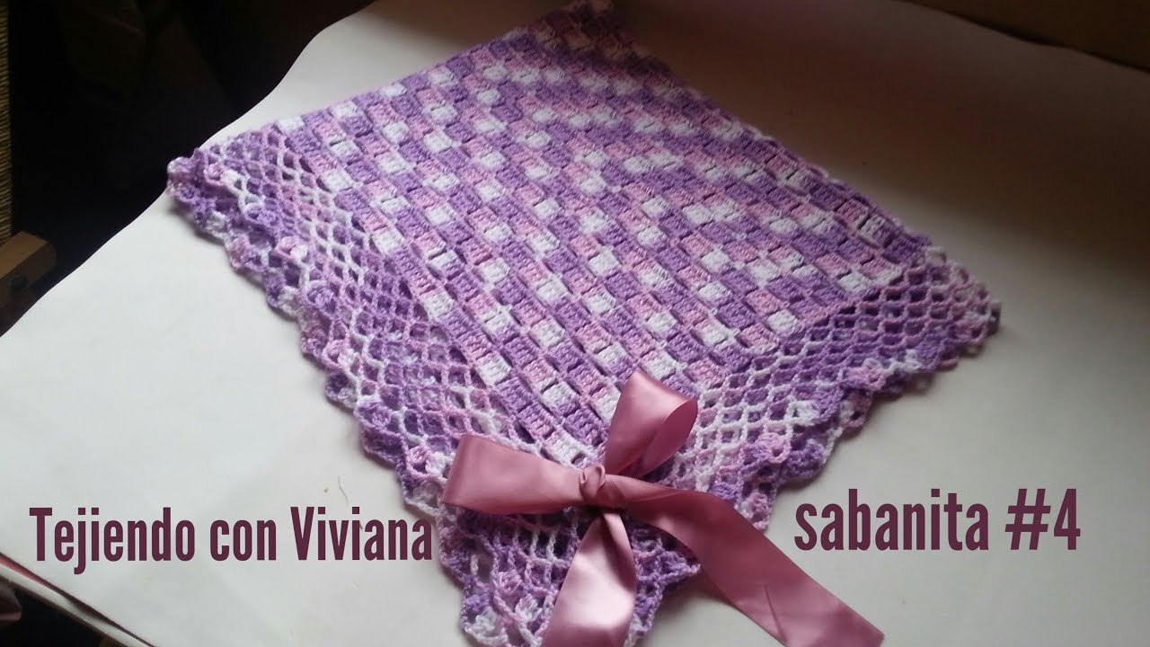 Sabanita o Manta para Bebe Tejida a Gancho Crochet