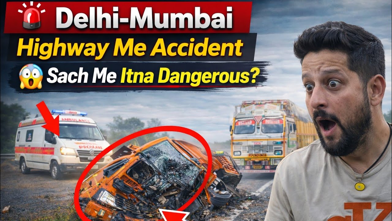 Delhi - Mumbai Expressway 🤩 || Kh@ufnak Acc!d&t 😳 || Kya Ye Road Safe Nahi ? 🤔 @RajaRameezVlogs 