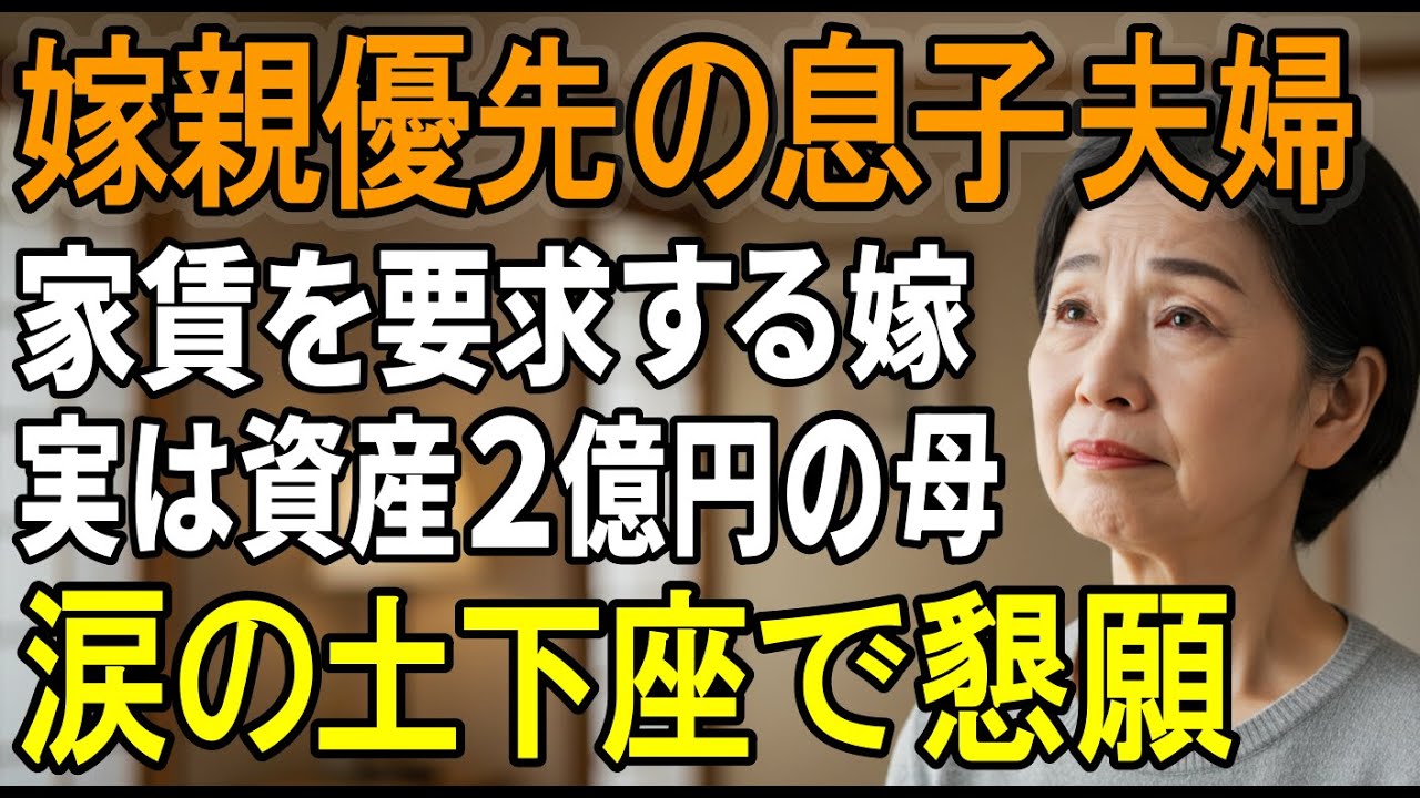 「お母さんは2の次でいいでしょう？」嫁親を優先する息子夫婦に2億円で大逆転した結果【シニアライフ】【60代以上の方へ】