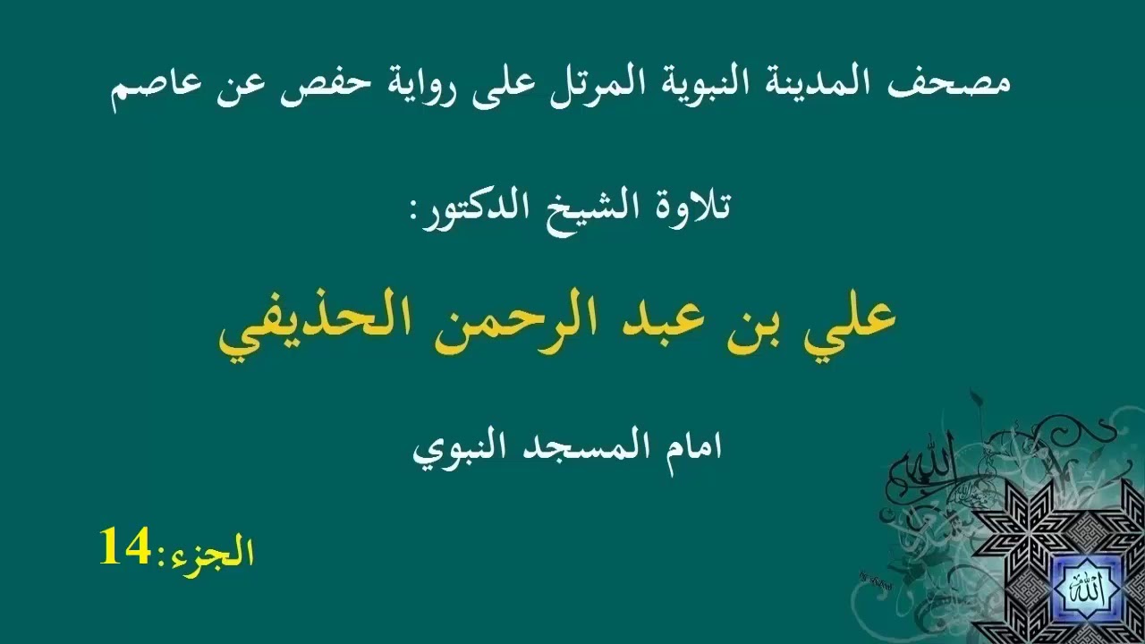الشيخ عبد الرحمن الحذيفي الجزء 14