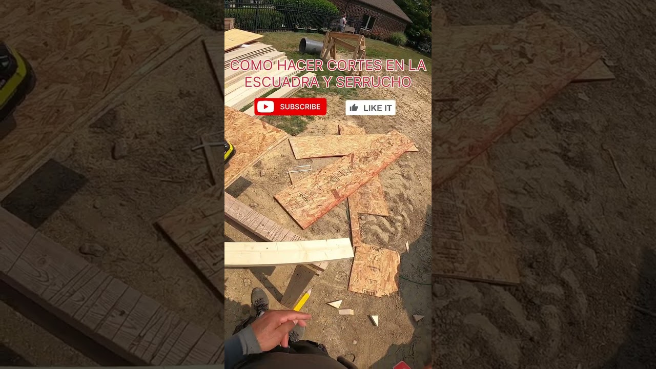 COMO HACER CORTES CON ESCUADRA Y SERRUCHO Y CORTE DIAMANTE  #framing #construction #chaparroelfibras