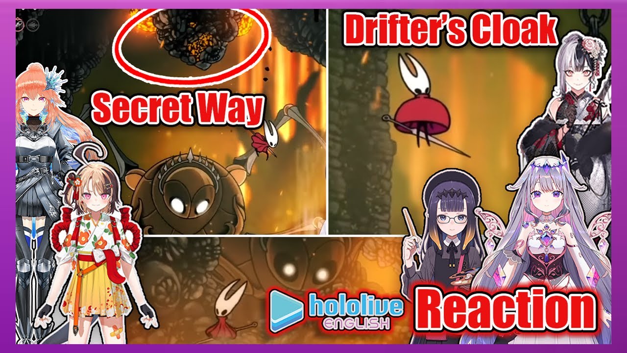 hololive en girls reaction to Secret Way Defeat Bos in Hollow Knight Silksong【hololive en/eng sub】