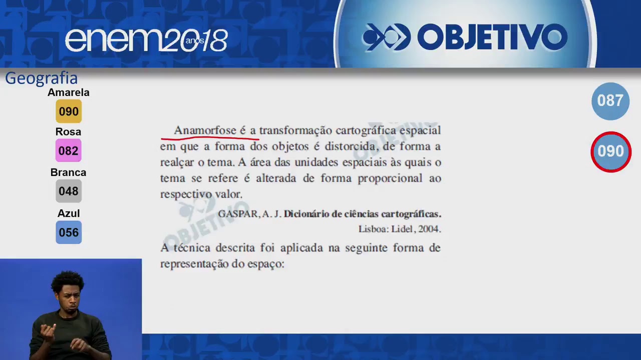 Objetivo Oficial - Resolu&ccedil;&atilde;o Comentada - Geografia - ENEM 2018 - 1&ordm; Dia
