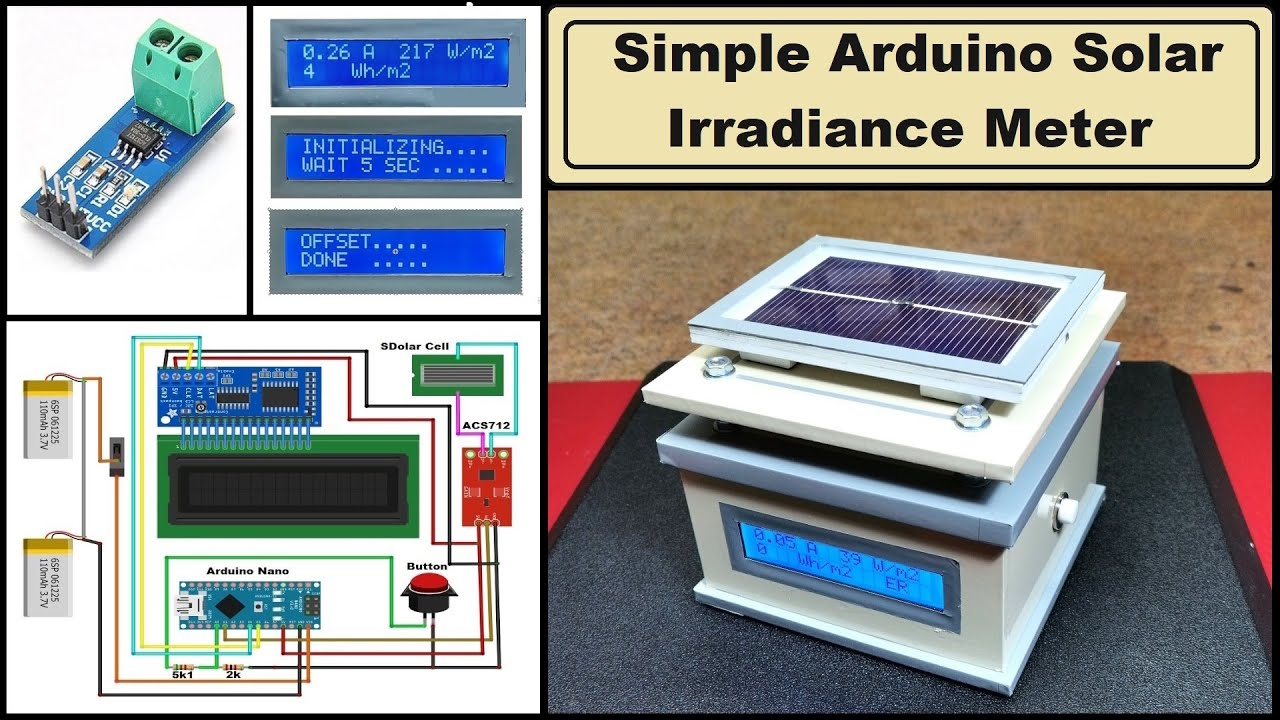 Simple Arduino Solar Radiation Meter for Solar Panels