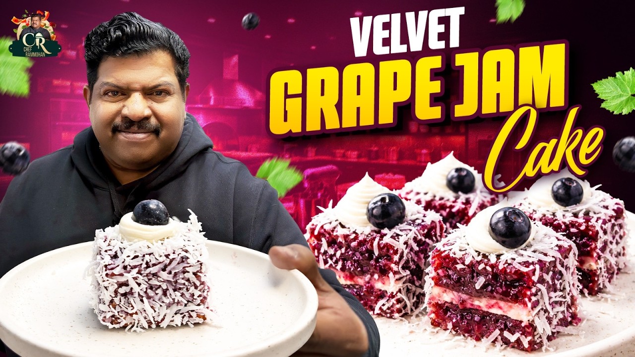 Easy Velvet Grape Jam Cake at Home🍇🍰 | Chef Ram Mohan rough