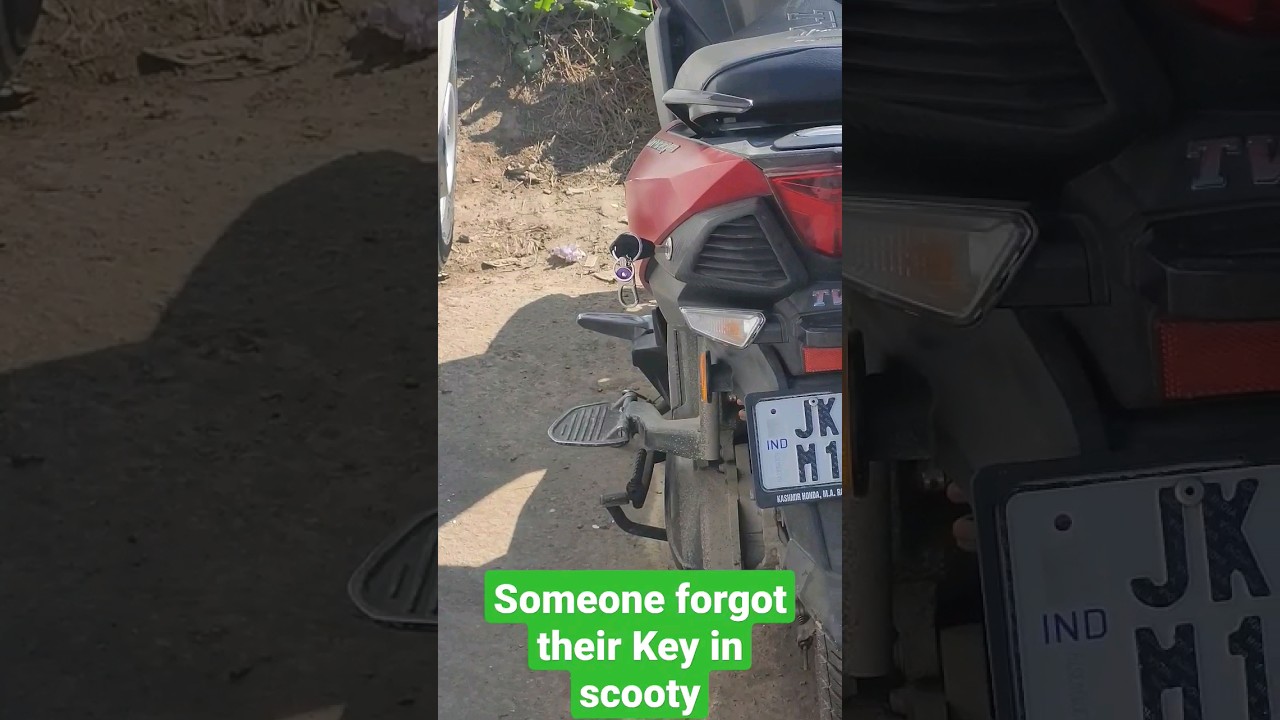 someone forgot their key in scooty at parking place 