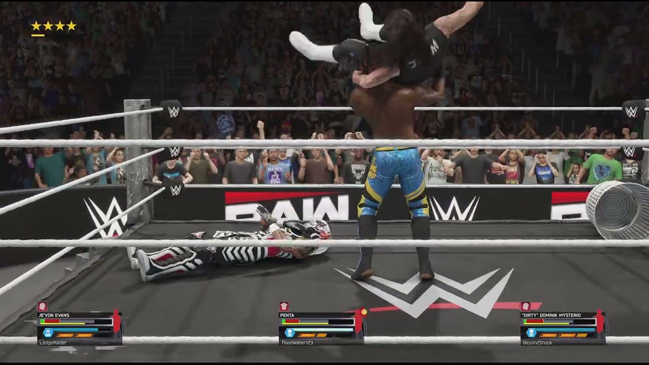 Je'Von Evans vs Dominik Mysterio vs Penta Intercontinental championship match  Raw (RVS)
