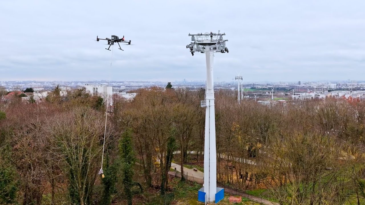 Câble C1 - Déroulage de câble par Drone