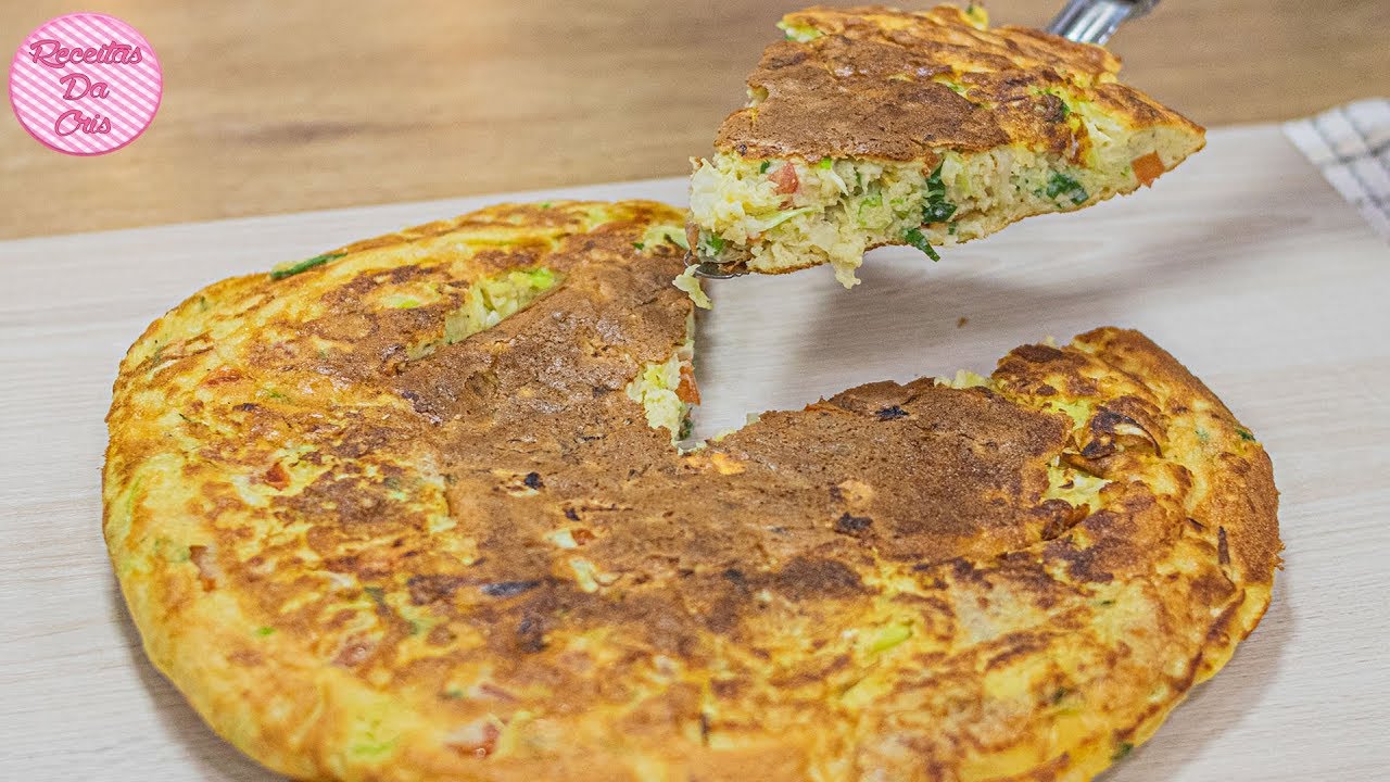 TORTA DE REPOLHO DE FRIGIDEIRA | MEGA F&Aacute;CIL E SABOROSA | RECEITAS DA CRIS