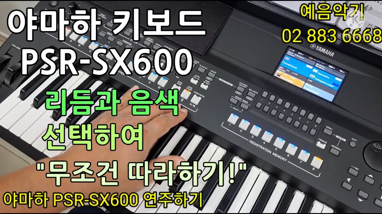 [예음악기] 야마하 PSR-SX600 리듬과 음색 선택 후 무조건 따라하기~~ | 송창식 - 고래사냥