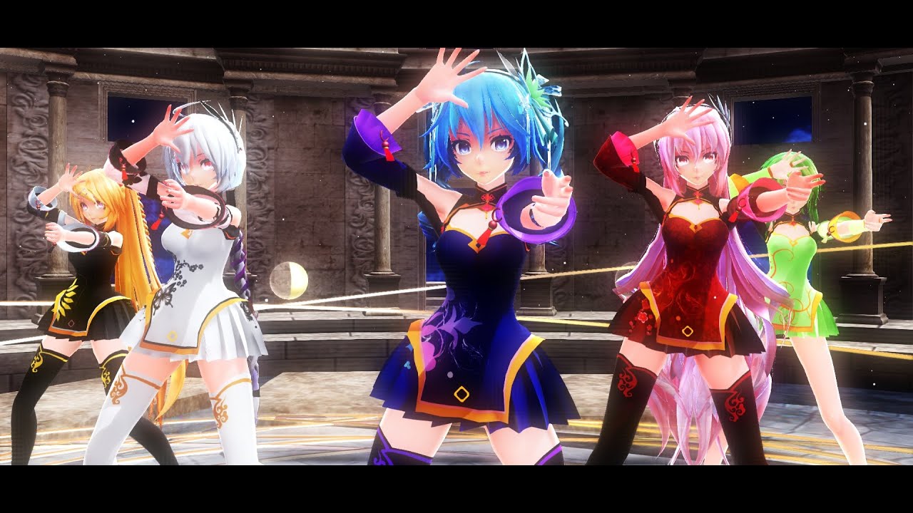 【MMD】Tda式改変GUMI、ミク、大人リンちゃん、ハク姉さん、ルカ様で『一騎当千』