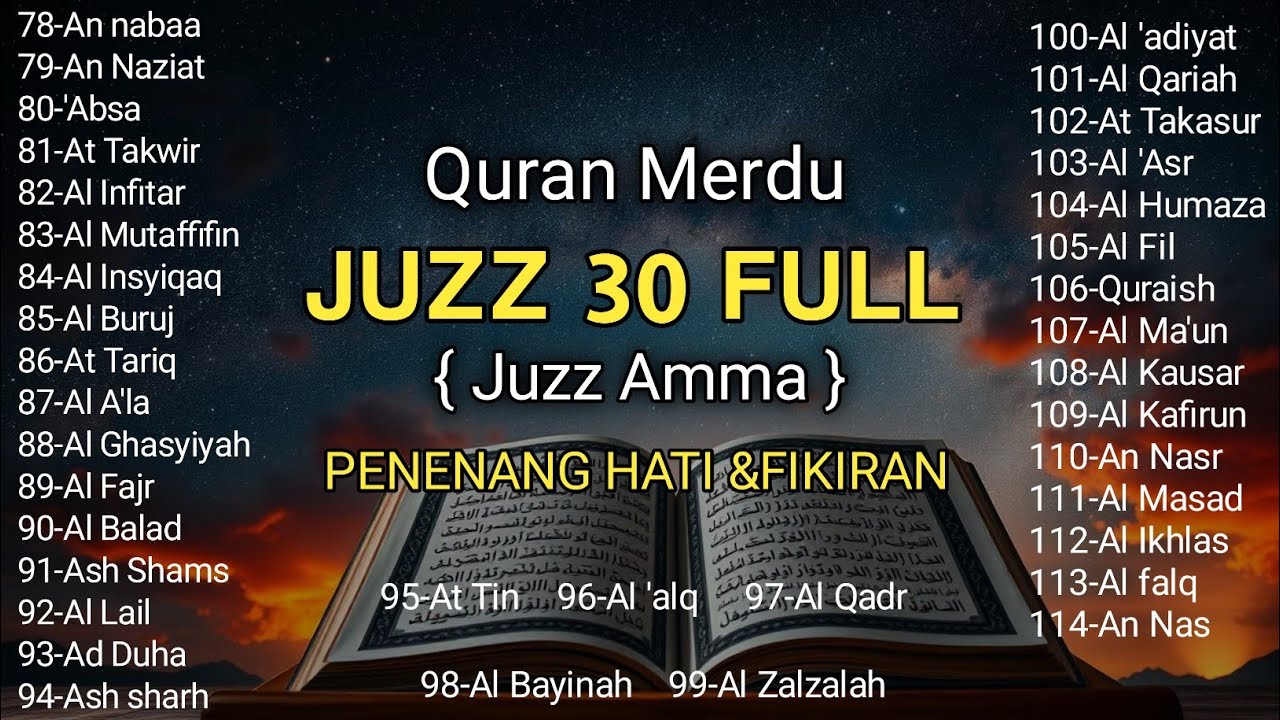 Ngaji Merdu Juz 30 Full ( JUZ AMMA ) Suara Merdu Menyentuh Hati ,Terbaru 2026 | by Alaa Aqel