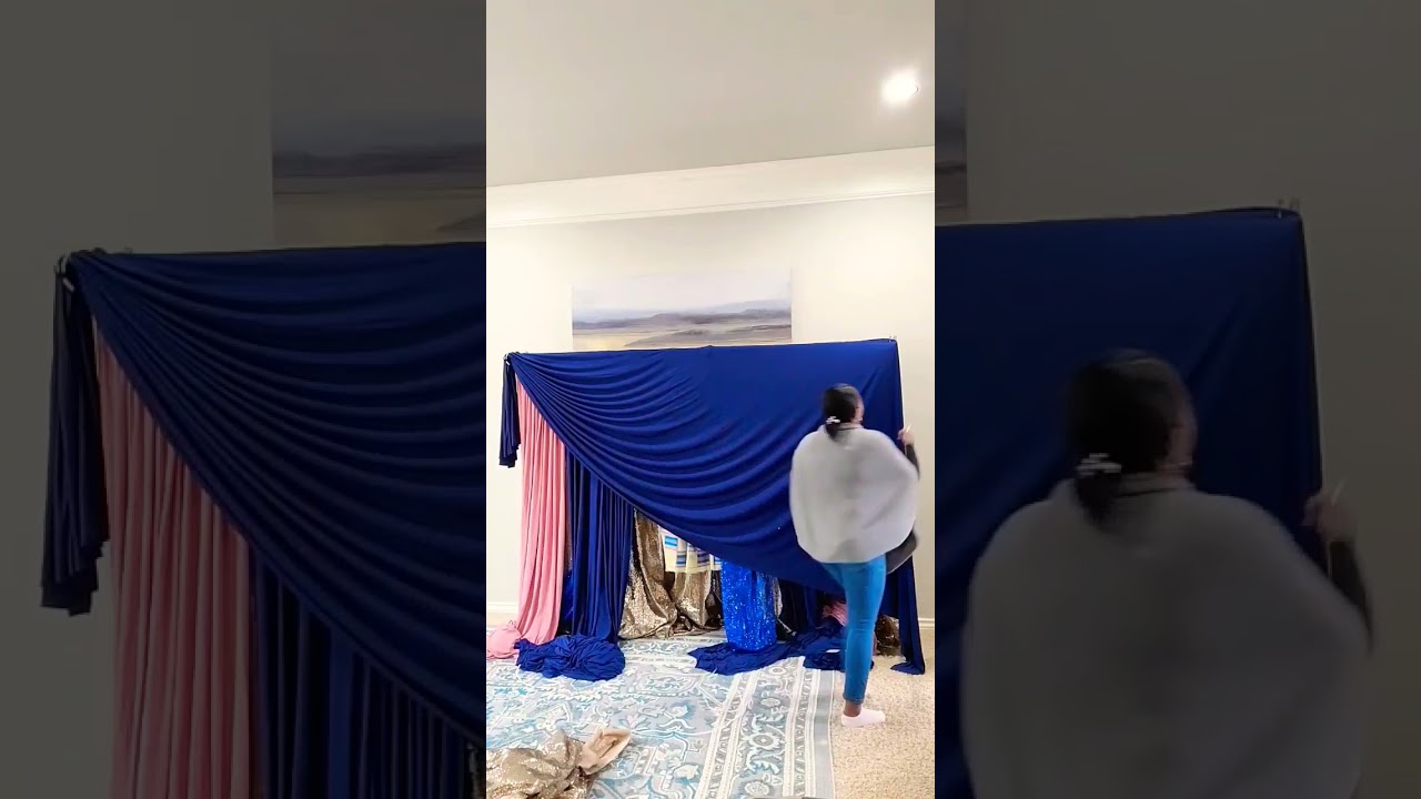 How to make swags at the top of your backdrop