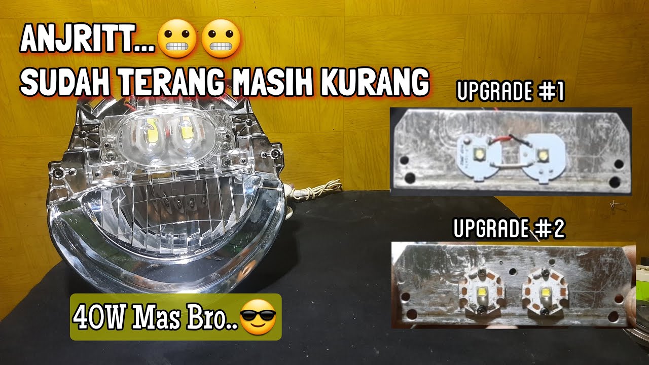 Ngeri&sup2; Sedap..!! Upgrade Super Terang Lampu Utama H-Scoopy | Luminus sst-40