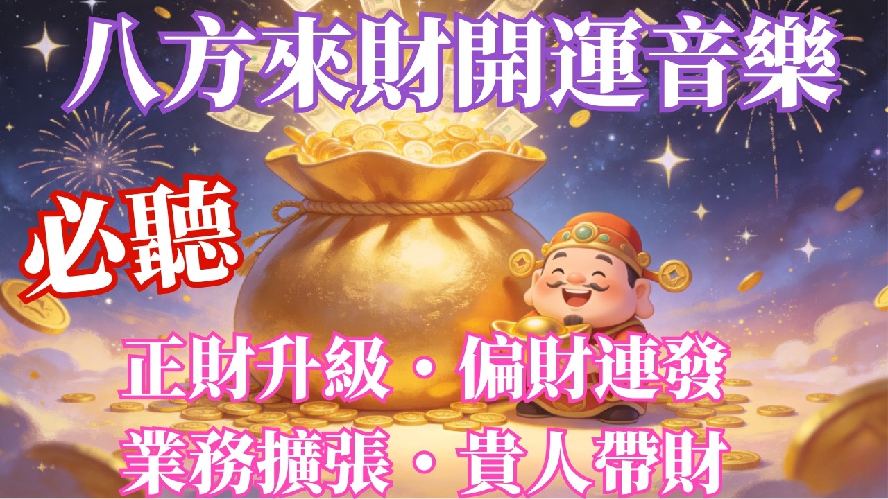 🔥必聽！八方來財開運音樂💰｜正財＋偏財＋投資＋合作同步開運｜舊帳回流✨資源對接・貴人引財｜高頻吸財能量音樂💰發發發・旺旺旺・順順順