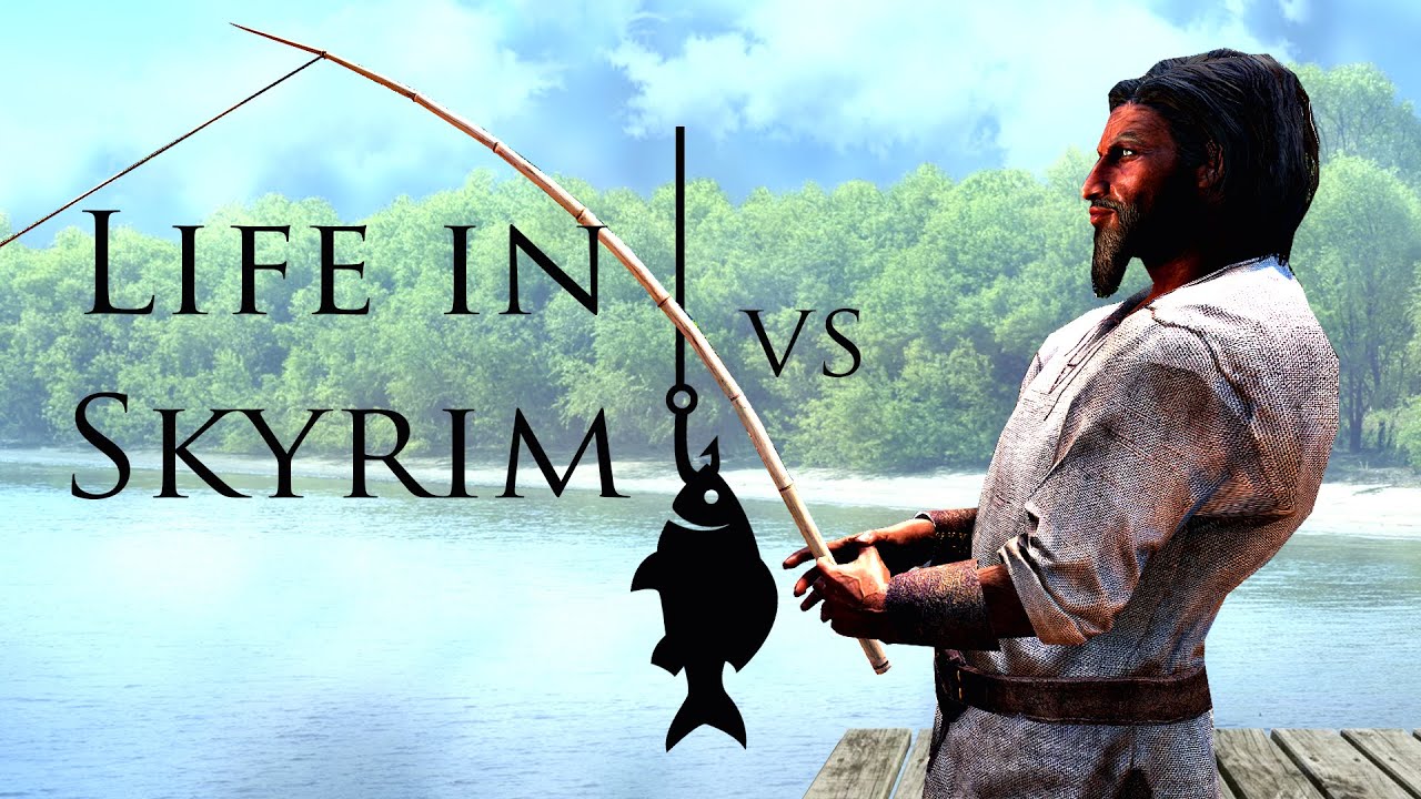 SKYRIM - ВЫЖИВАНИЕ ВИТАЛИЯ В СКАЙРИМЕ - РЫБАЛКА 🐟