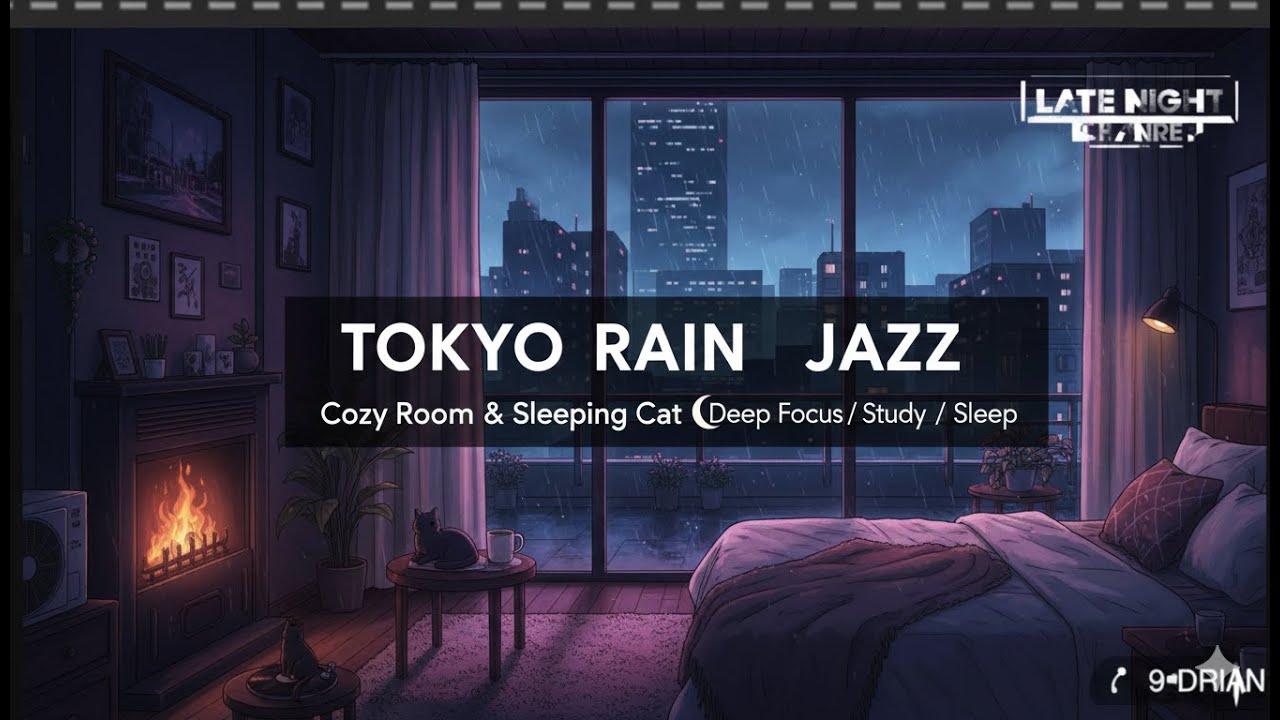 Late Night Jazzhop 🌙 1 Hour of Smooth Lofi Beats for Deep Work & Concentration