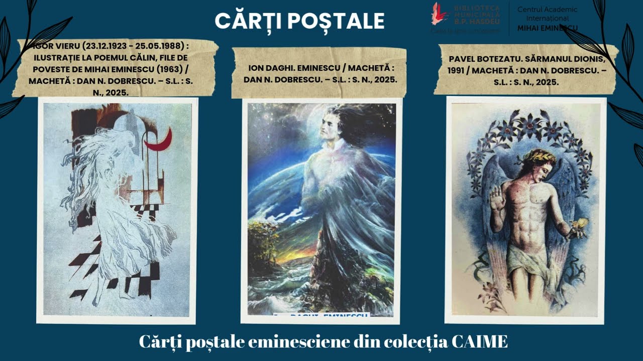 Cărți poștale eminesciene din colecția CAIME