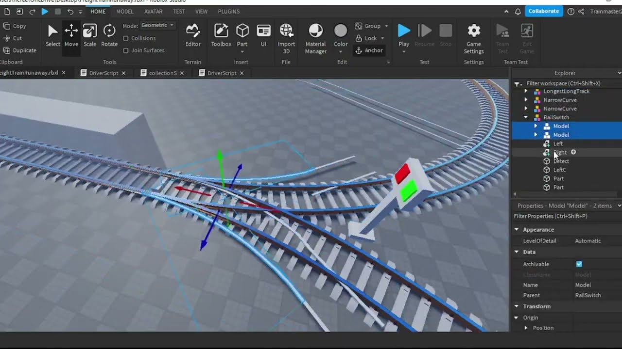 Switch Tracks While Driving(Y Turnout) | Roblox