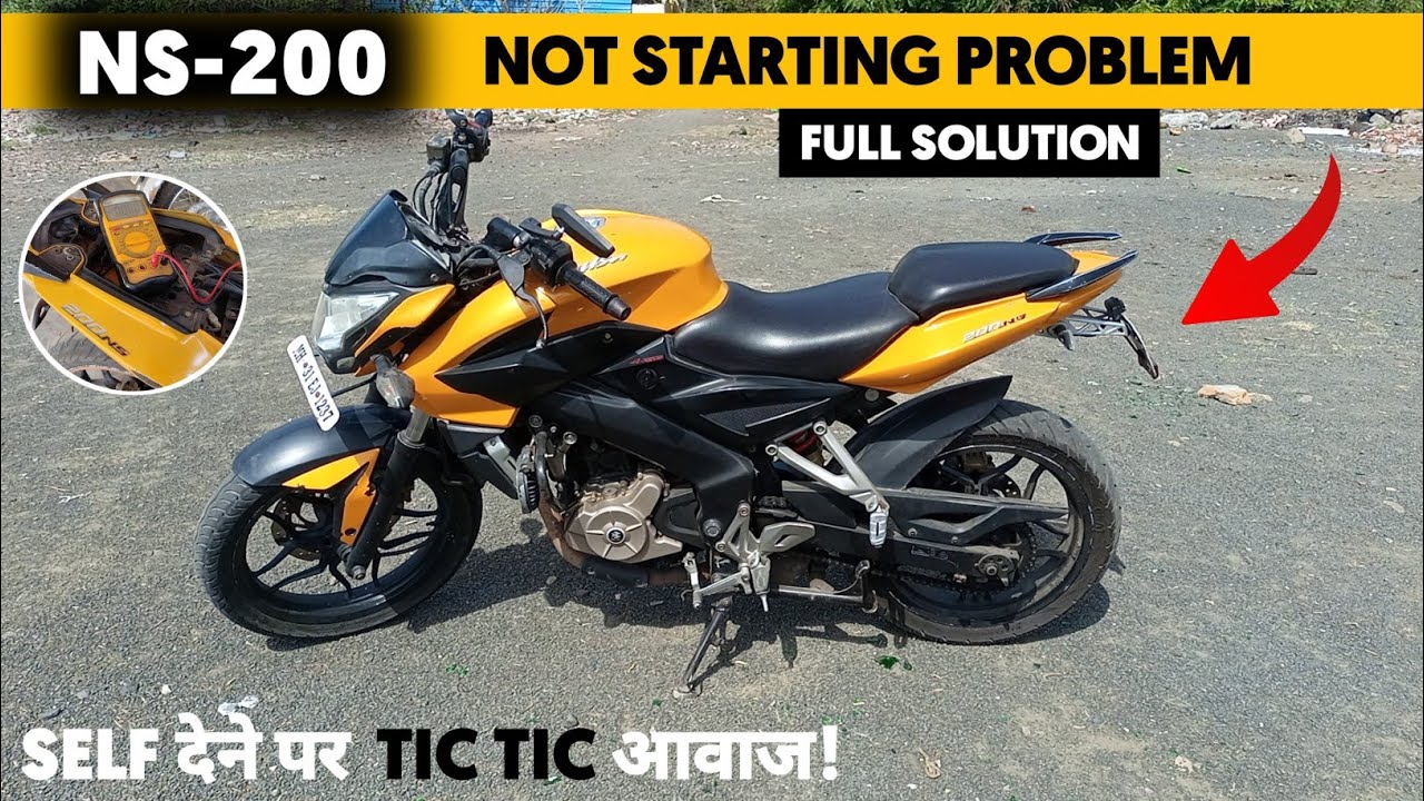 Ns200 Not Starting Problem | Tic Tic Noise आ रही | Self not working | Starting Solution Fix