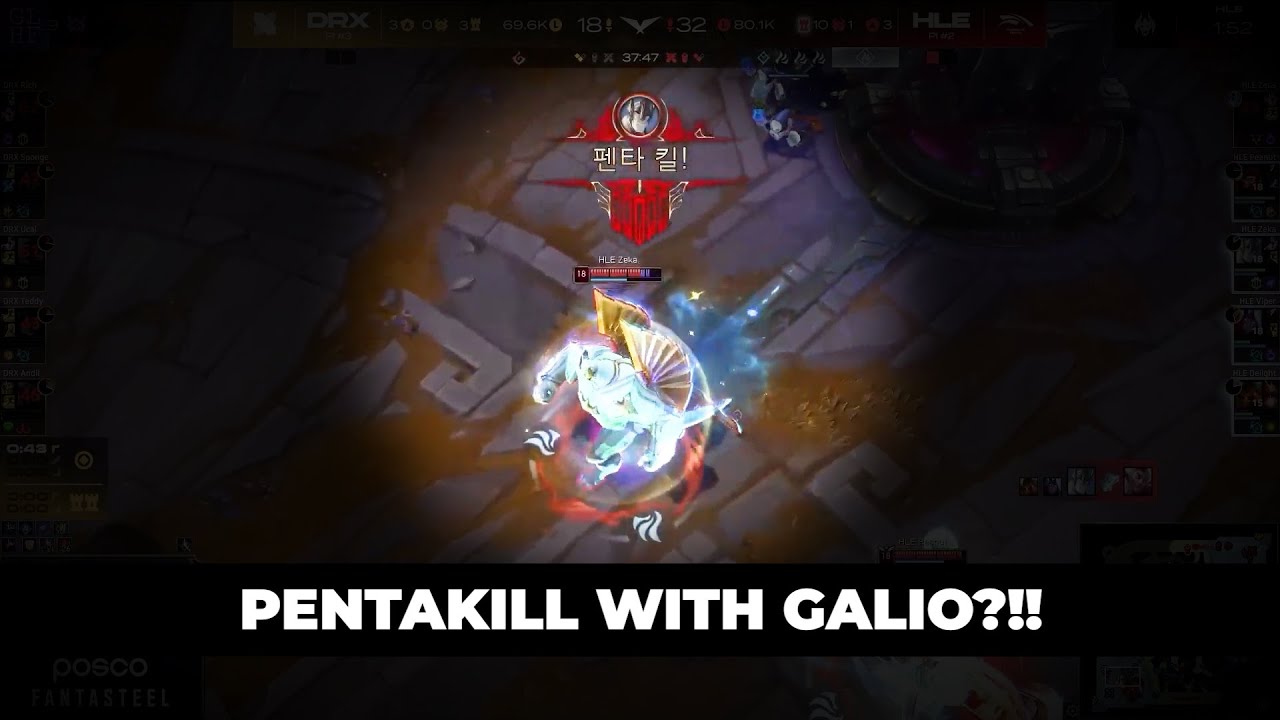 Pentakill with Galio!! | HLE Zeka