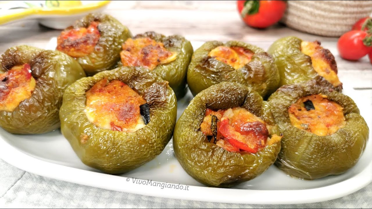 Peperoni tondi ripieni di verdure