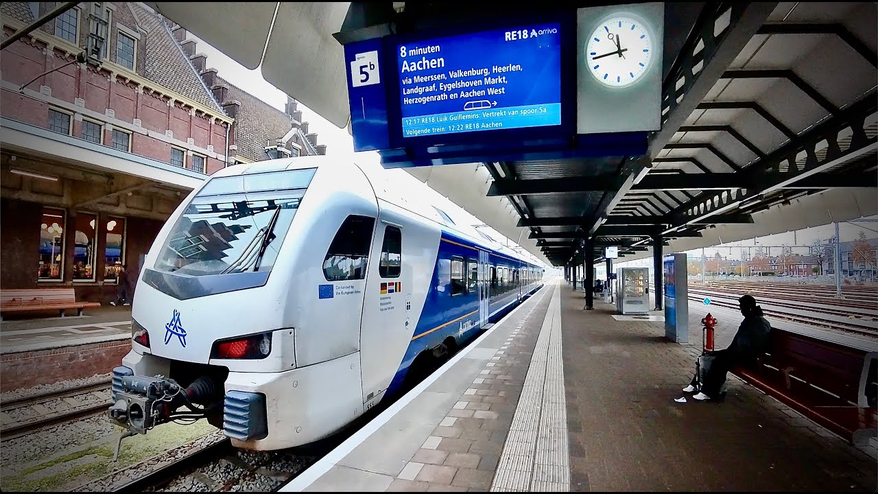Train Ride from Maastricht (Netherlands) to Aachen (Germany)🚆Deutsche Bahn RE18 Train Ride for Kids
