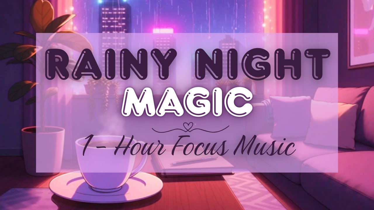 Cozy Lo-Fi Study Music — Rainy Night Magic | 1 Hour Focus