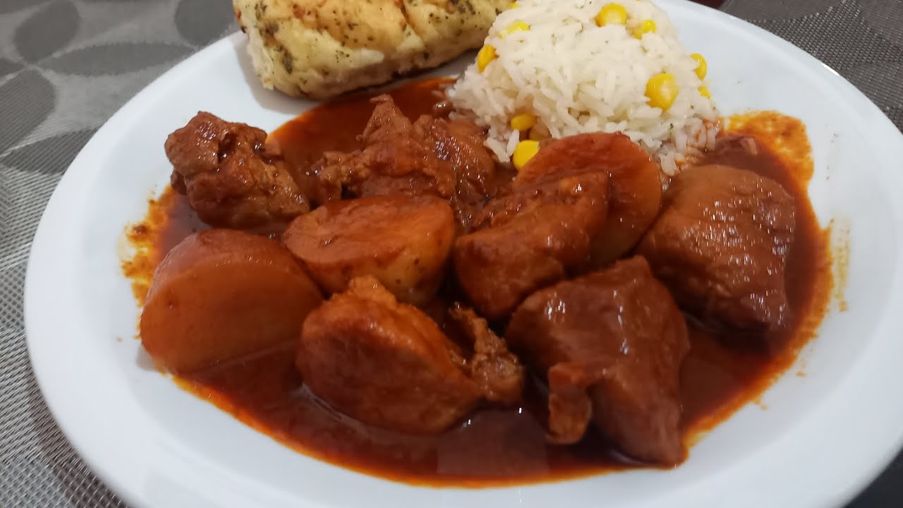 PIERNA CON ADOBO Y PAPA CAMBRAY #recetas #cocinaconsabor #comida 