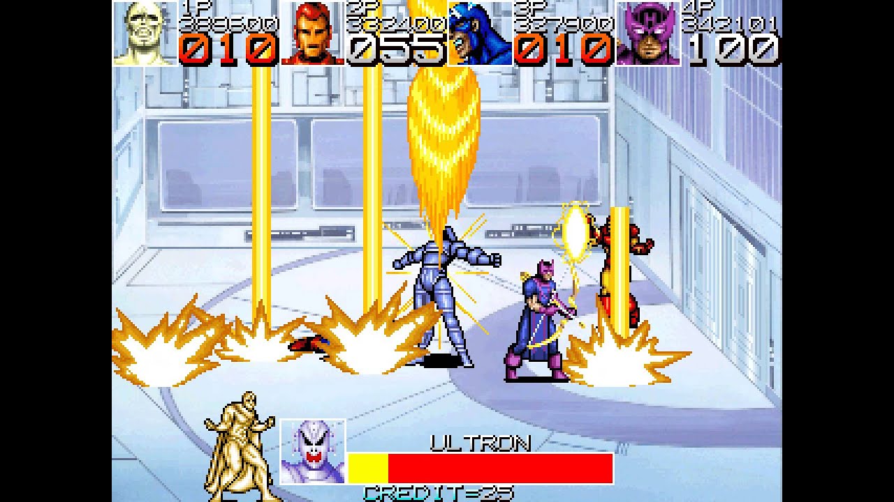 Капитан Америка и Мстители аркадная игра для 4 игроков сетевая игра 60 кадров в секунду